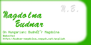 magdolna budnar business card